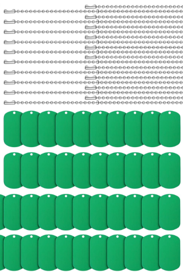 Laser Engraved Aluminum Tags - 100 Pack